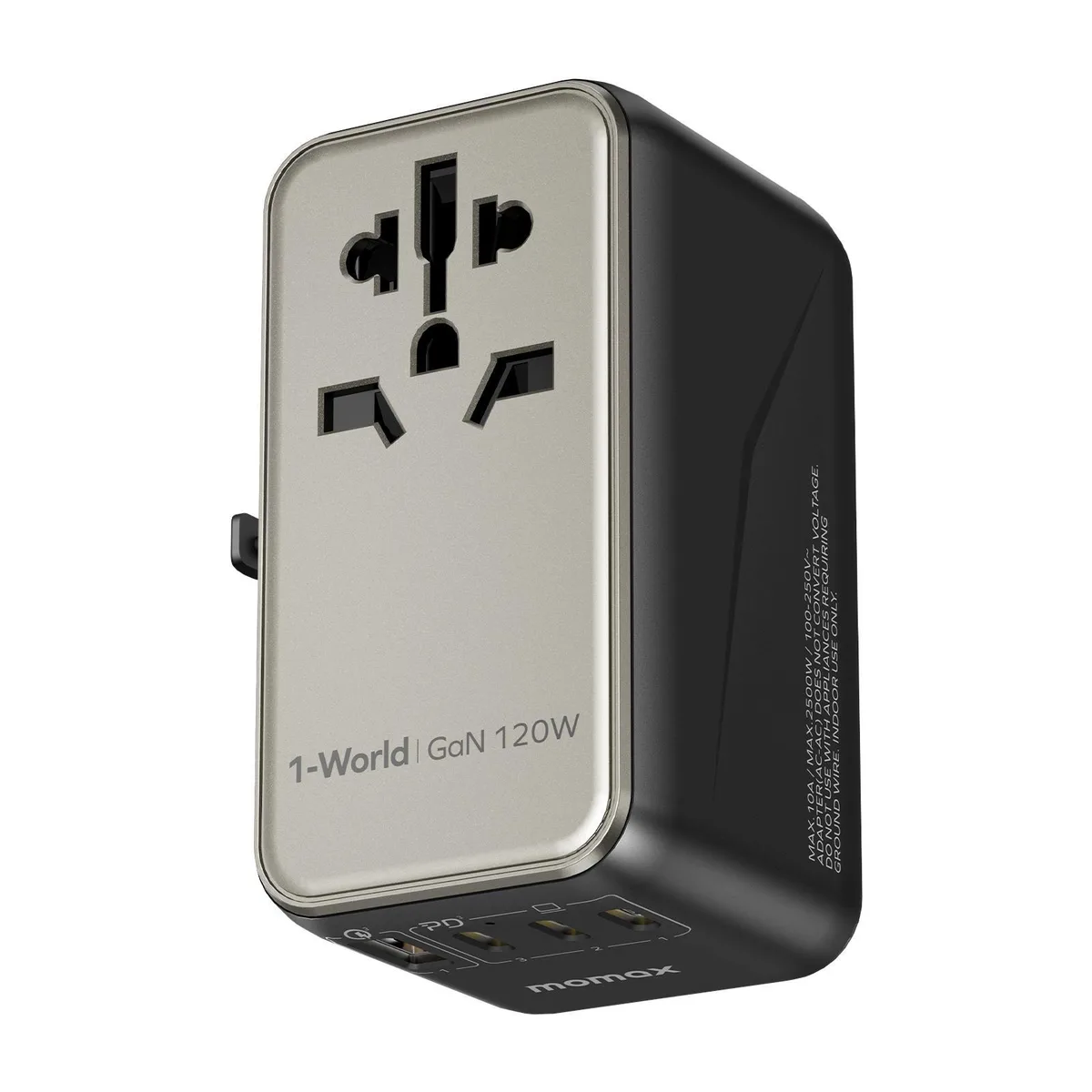 MOMAX Technology Ltd. MOMAX UA15G 120W GaN power adapter Gold 2.0 in 10.2 oz — product photo