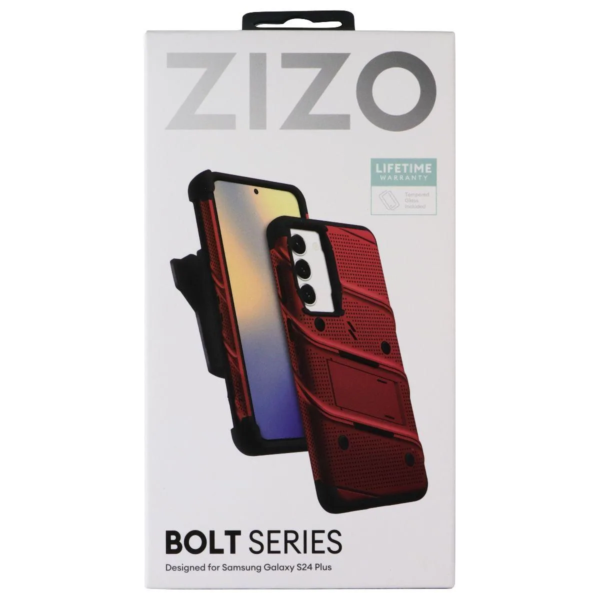 Zizo Zizo Bolt Series Case Holster Samsung Galaxy S24+ Red Black — product photo