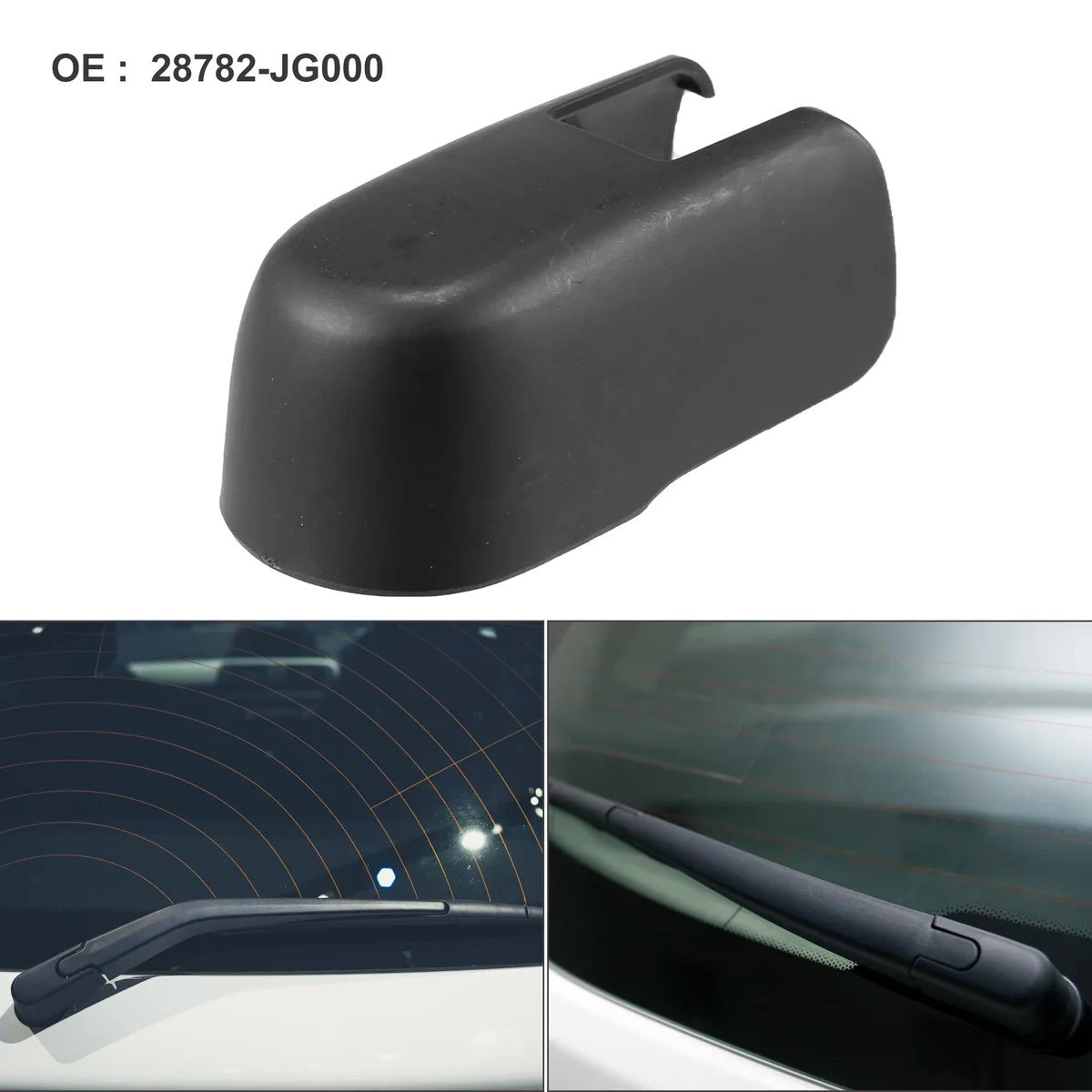 Unique-Bargains Unique-Bargains Rear Wiper Arm Nut Cover Cap Black for Nissan Leaf Murano Quest 2010-2017 — product photo