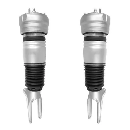 Pair of black electronic air strut assemblies for Porsche Panamera