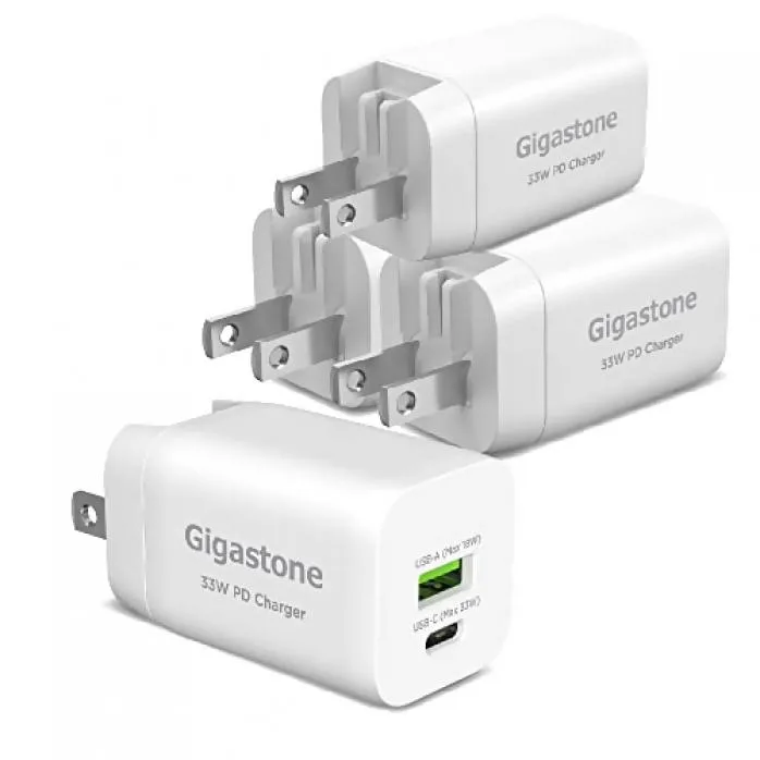 Gigastone Corporation Gigastone PD-6330W 30W USB-C Charger White 4-Pack — product photo