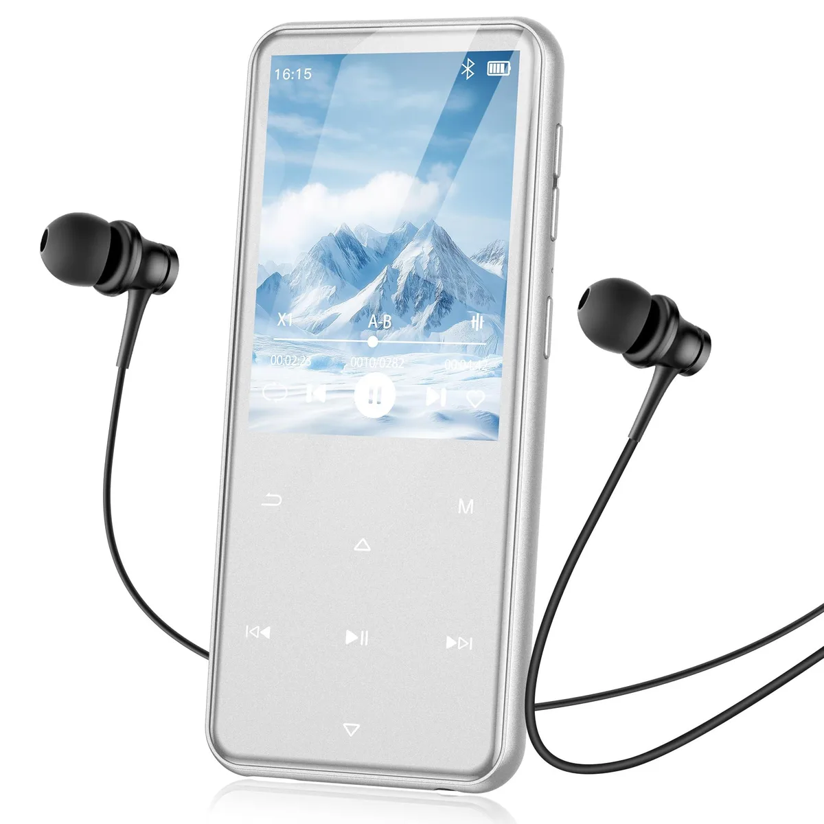  AGPTEK M3 64GB MP3 Player Bluetooth 5.3 Silver — product photo