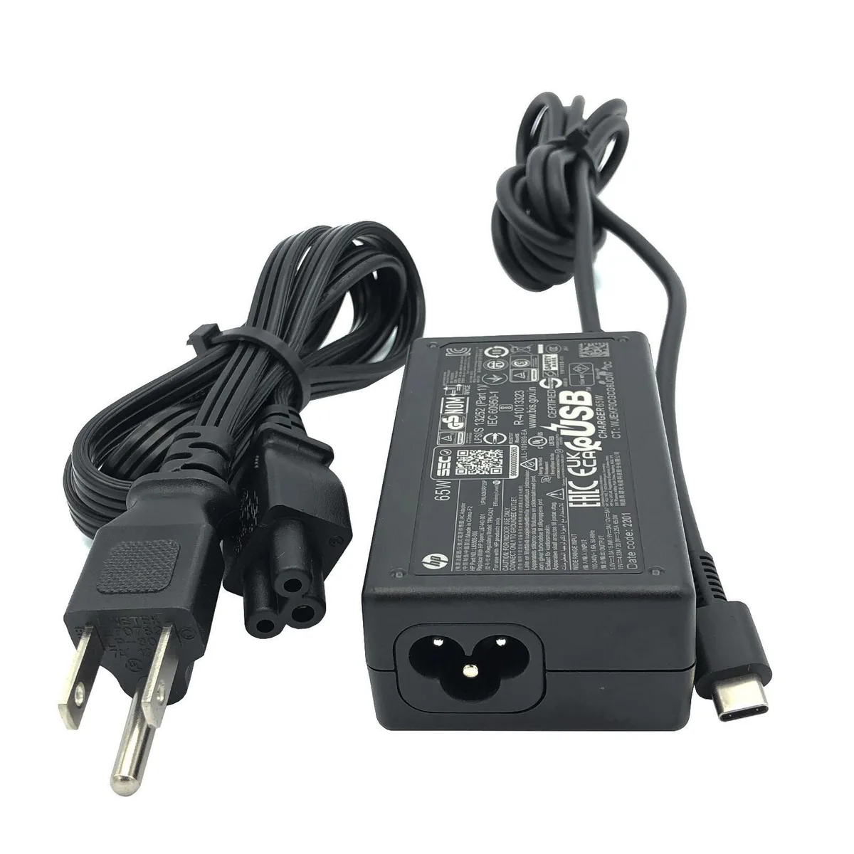 HP HP TPN-DA20 65W USB-C power adapter 20V 3.25A — product photo