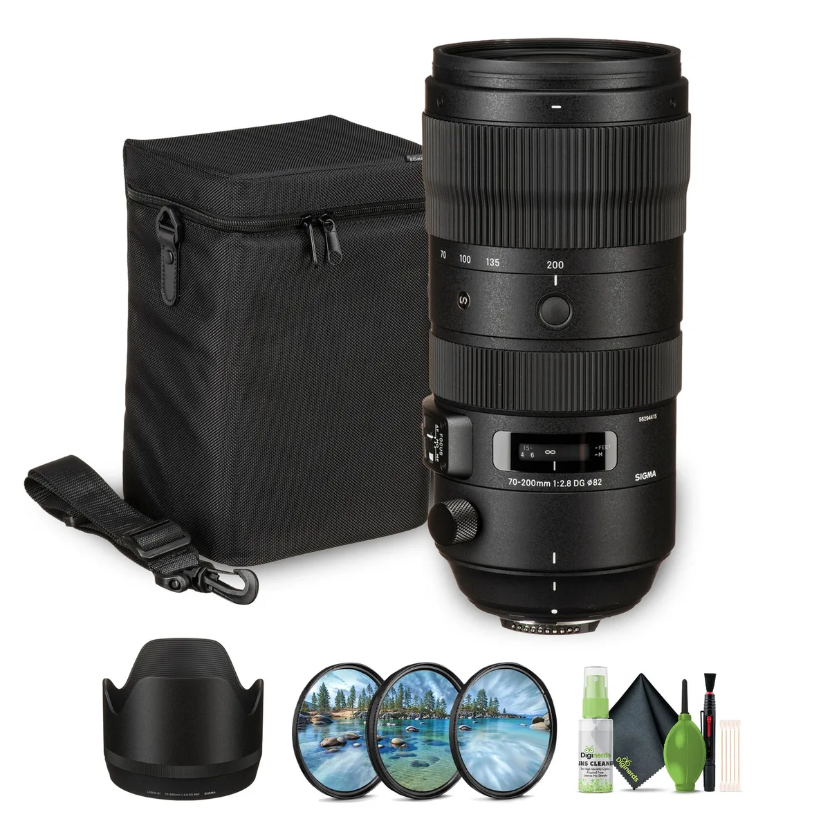 SIGMA Sigma 70-200mm f/2.8 DG OS HSM Sports Lens for Nikon F Bundle 2 camera lens — product photo