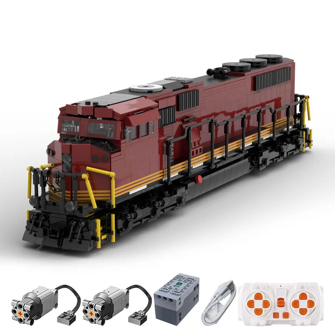 ZITIANYOUBUILD ZITIANYOUBUILD MOC-147542 River Valley &amp; Western SD70MAC Train 2065PCS — product photo