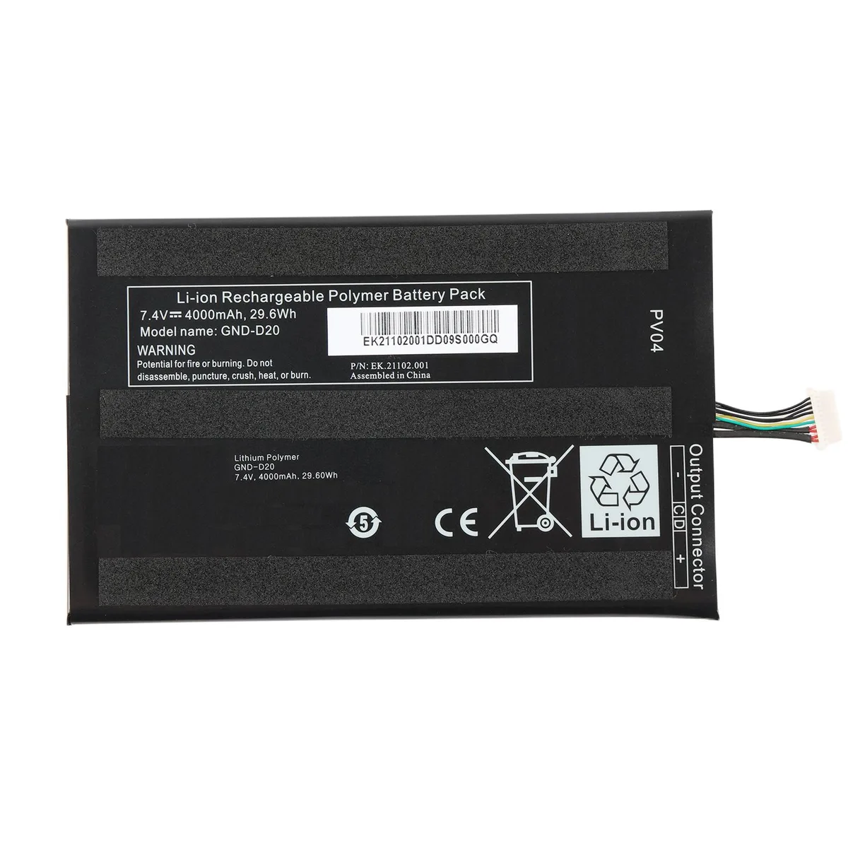 KingSener KingSener GNG-D20 laptop battery 7.4V 4000mAh 29.6Wh for Gigabyte S1080 S1081 S1082 — product photo