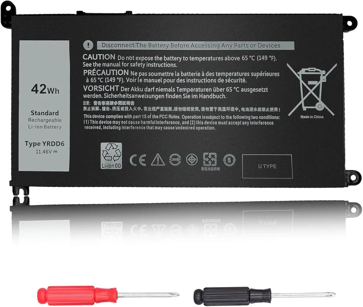 PISKEKAT PISKEKAT YRDD6 42Wh 11.4V laptop battery — product photo