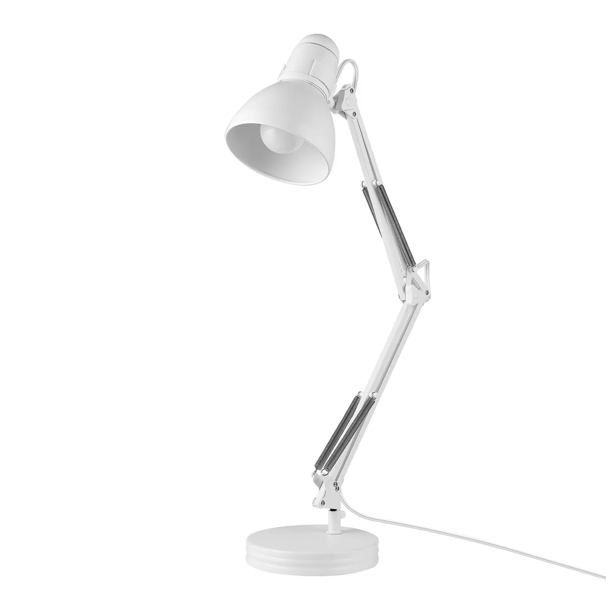Globe Electric 52024 28" Swing Arm Architect Desk Lamp, Matte White — product photo