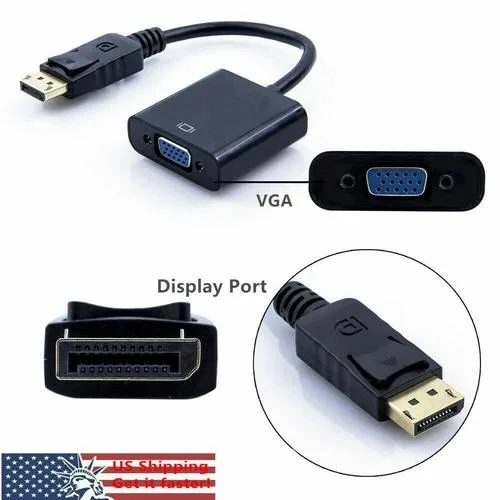 NShi NShi DisplayPort to VGA adapter cable 24.5cm passive #18 — product photo