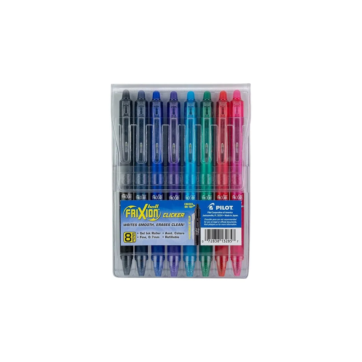 Pilot Pilot PIL13285 FriXion Clicker Erasable Gel Pen Fine .7mm 8 Pack — product photo