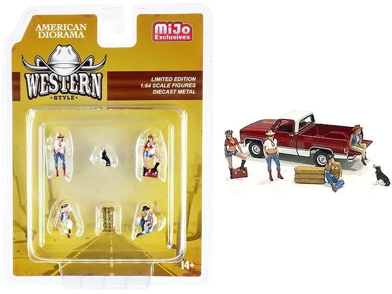 American Diorama American Diorama 76485 Western Style 6-piece Diecast Set — product photo