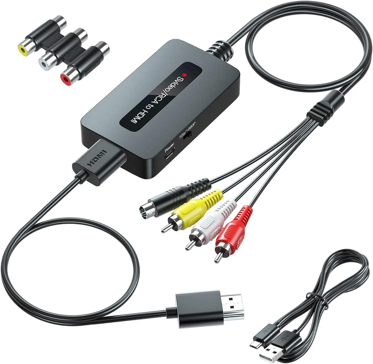 FLEANE FLEANE RCA Svideo to HDMI Converter with HD Cable audio adapter — product photo