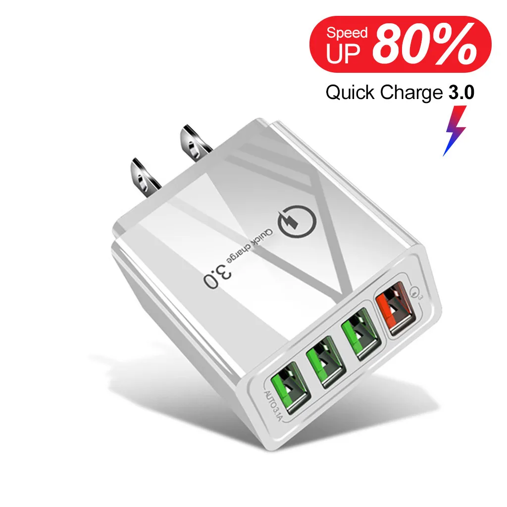 ESTONE ESTONE 48W Quick Charge 3.0 4-Port USB Charger White — product photo