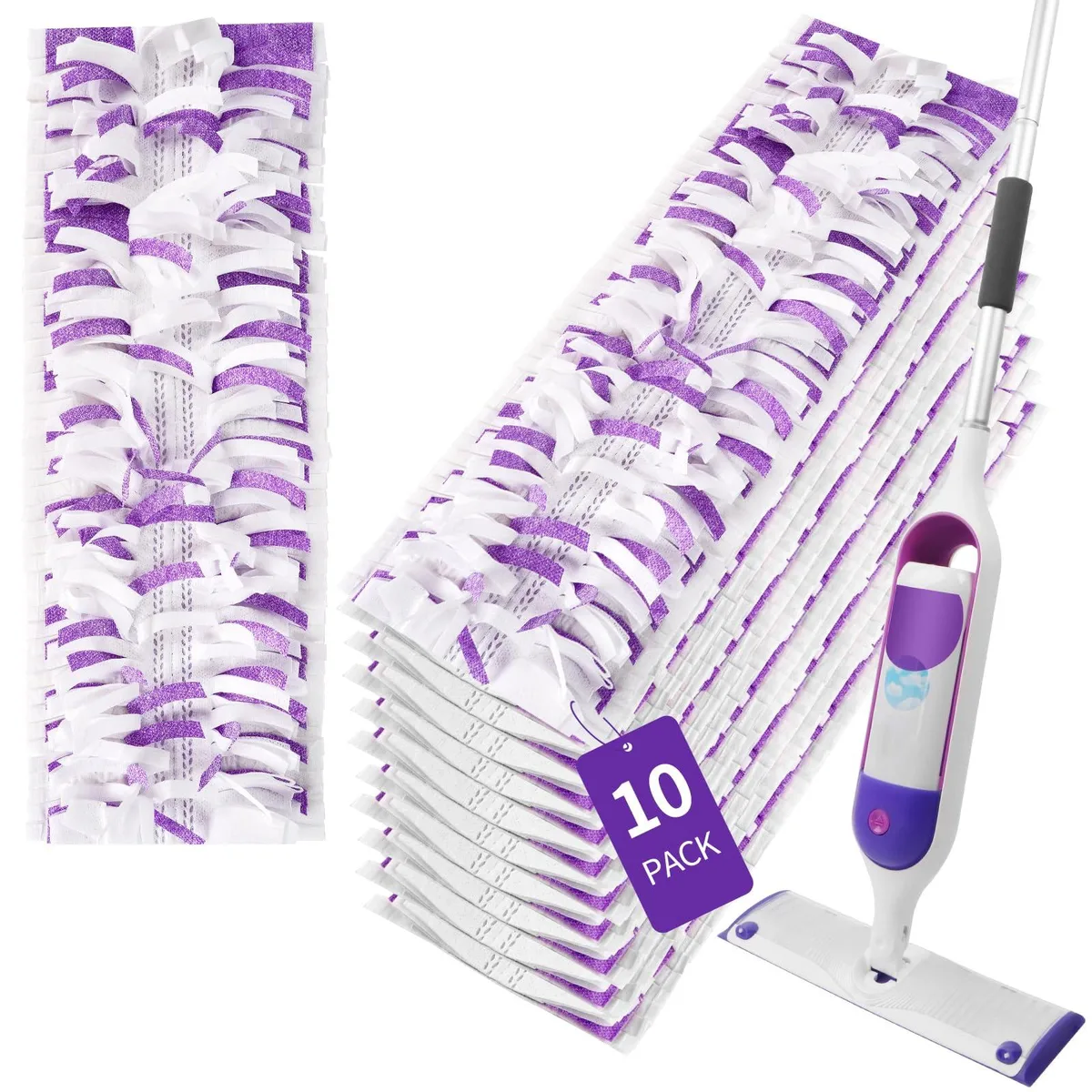 White disposable mop pads in rectangular pack