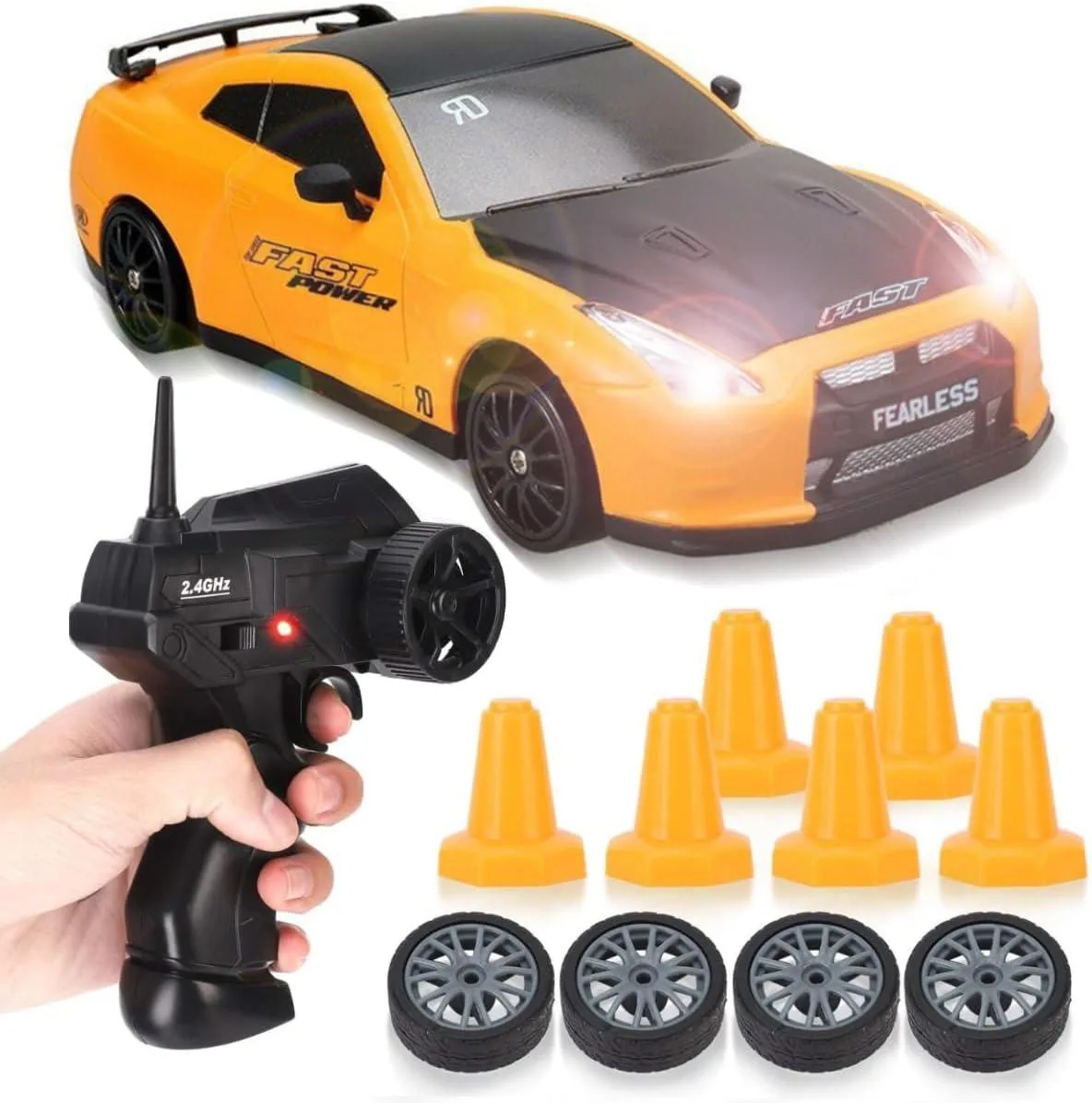 usbroway usbroway 1/24 2.4GHz 4WD RC Drift Car Yellow — product photo
