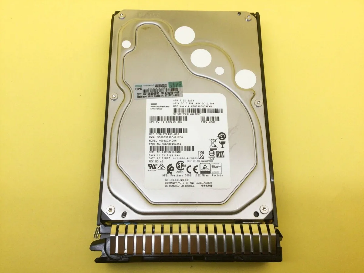 HPE HPE 872772-001 4 TB SATA 3.5 in 7200 RPM accessory — product photo