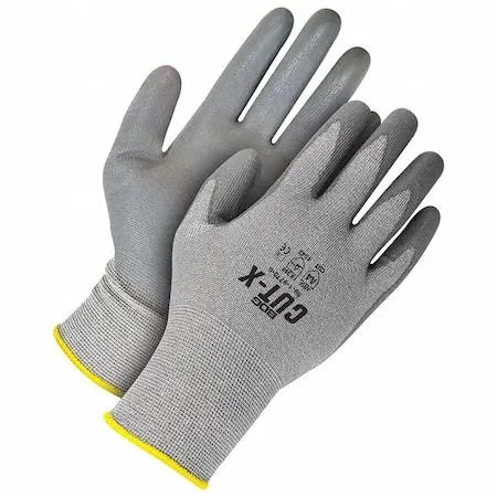 BDG BDG 99-1-9770-8 Grey 18G Cut Resistant HPPE PU Palm Gloves Size M — product photo