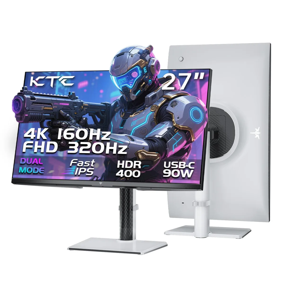 KTC KTC H27P6 27" 4K Dual Mode 160/320Hz MiniLED gaming monitor — product photo