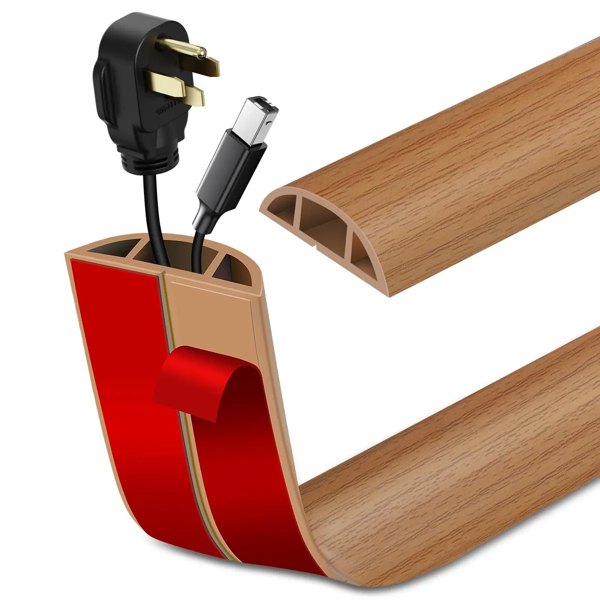  LSGCQ Self-Adhesive Cord Cover Brown 1.18" x 3.3 — product photo