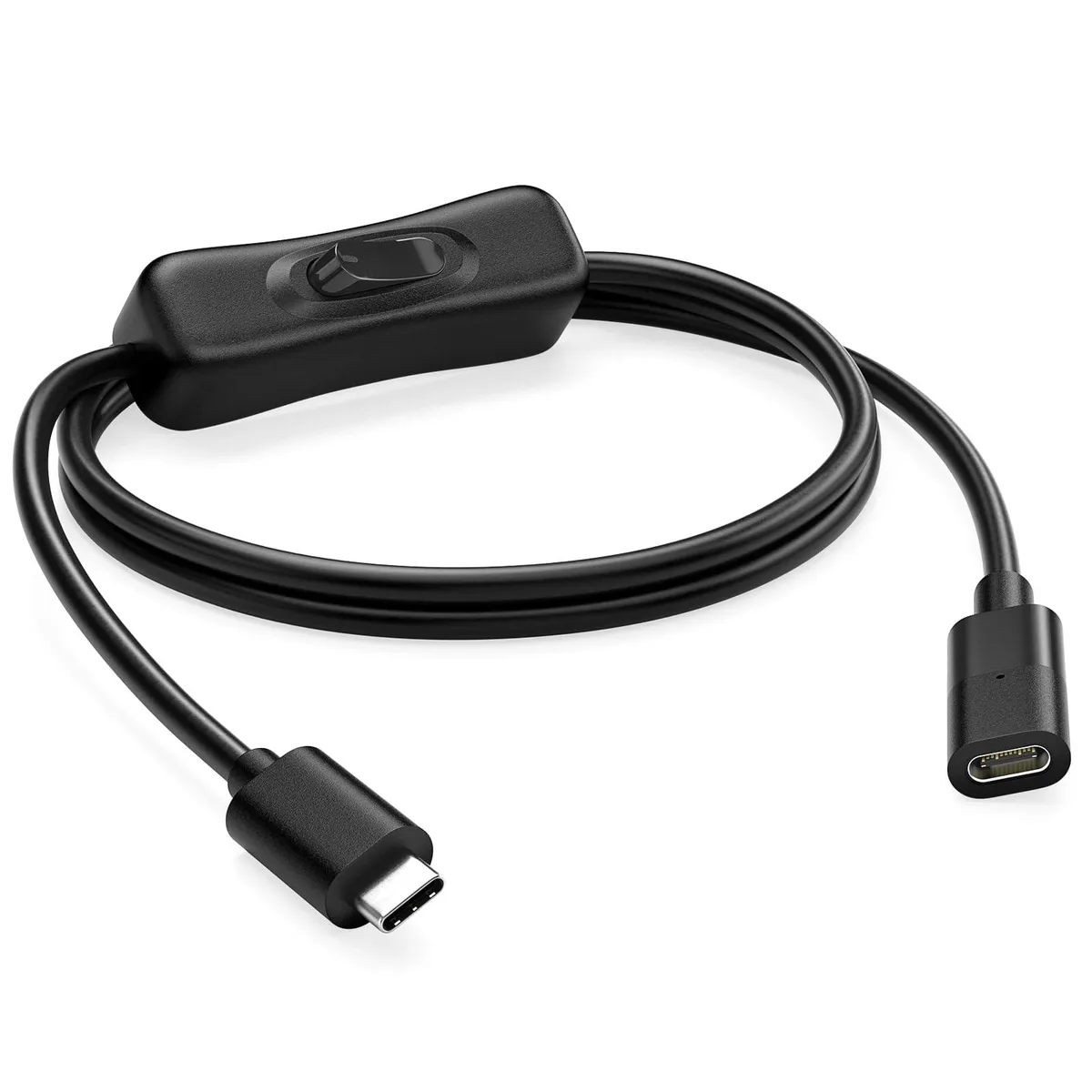  RIITOP USB 3.1 Type-C Male-to-Female Extension Cable with ON/OFF Switch 3.3FT — product photo