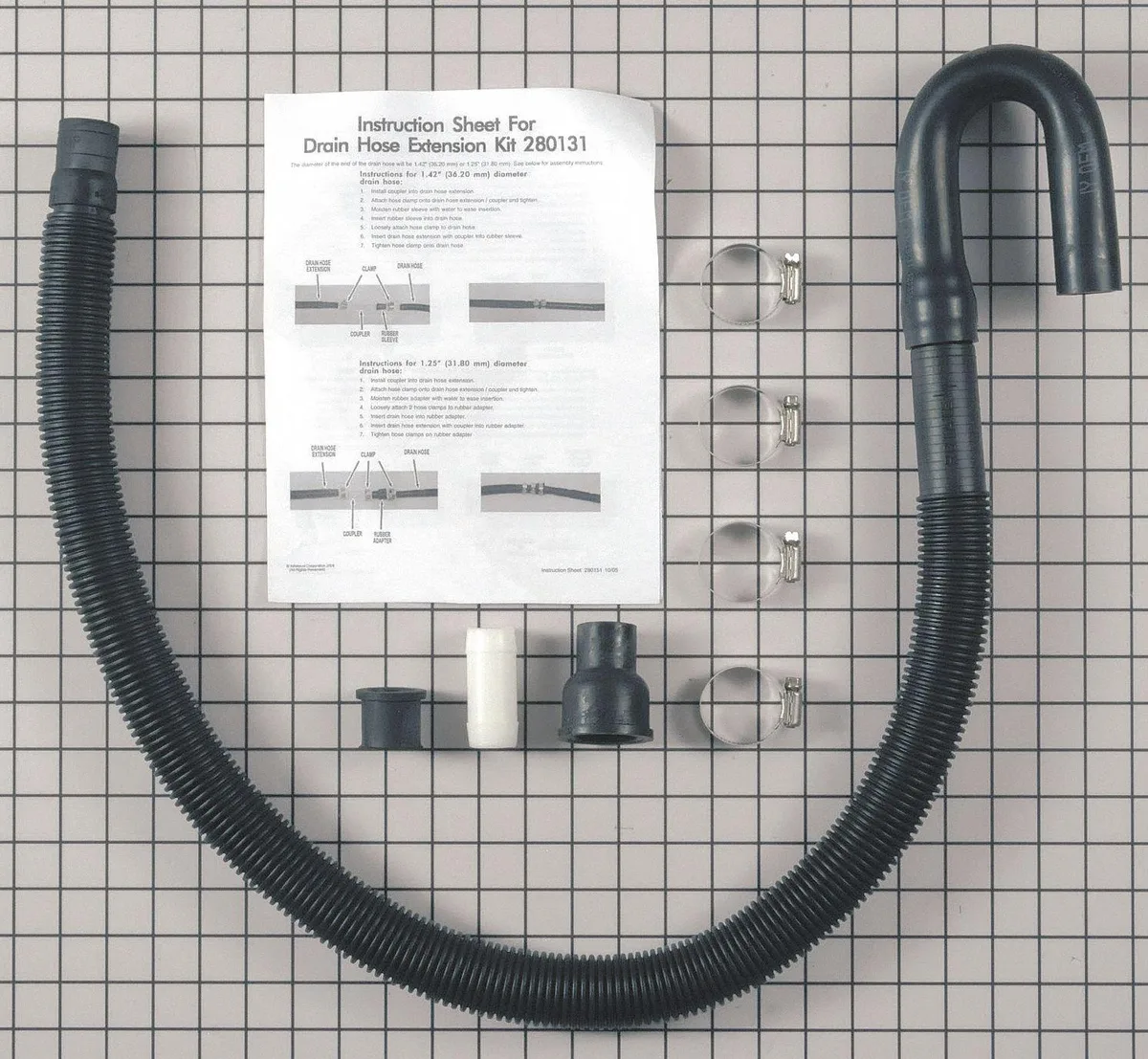 Whirlpool Whirlpool Drain Hose Extension Kit 40922 .99 kg — product photo