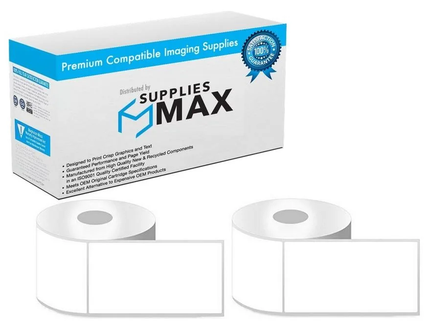SuppliesMax SuppliesMax Direct Thermal Labels 4in x 6in 1in Core 2 Pack 250 Labels — product photo