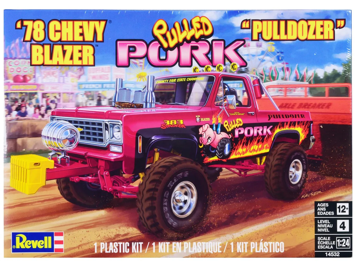 Revell Revell 1978 Chevrolet Blazer Pickup Truck "Pulled Pork Pulldozer" 1/24 Scale Model Kit — product photo