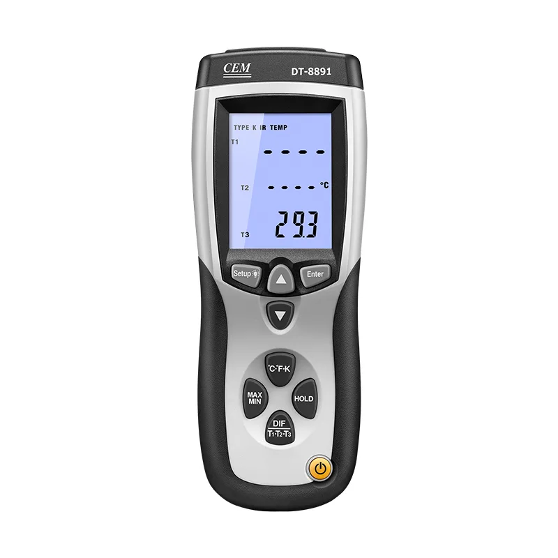 CEM CEM DT-8891 Electrician Tool Contact Thermometer Backlit Display — product photo