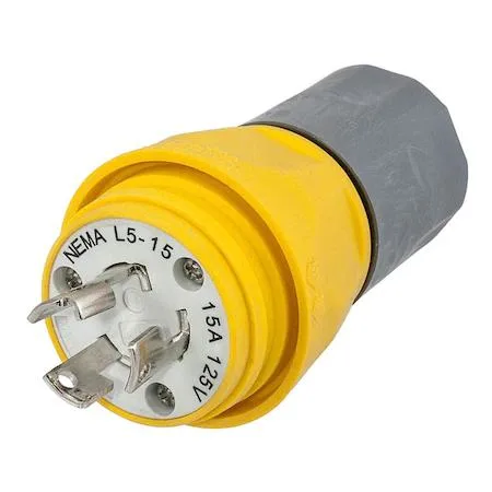 Hubbell Incorporated Hubbell HBL24W47A Watertight Locking Plug L5-15P 15A — product photo