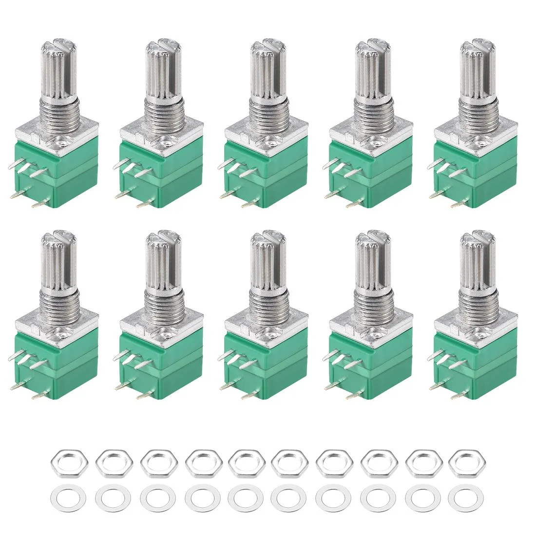 Unique-Bargains Unique-Bargains RV097NS 5K ohm carbon film potentiometer 10pcs — product photo
