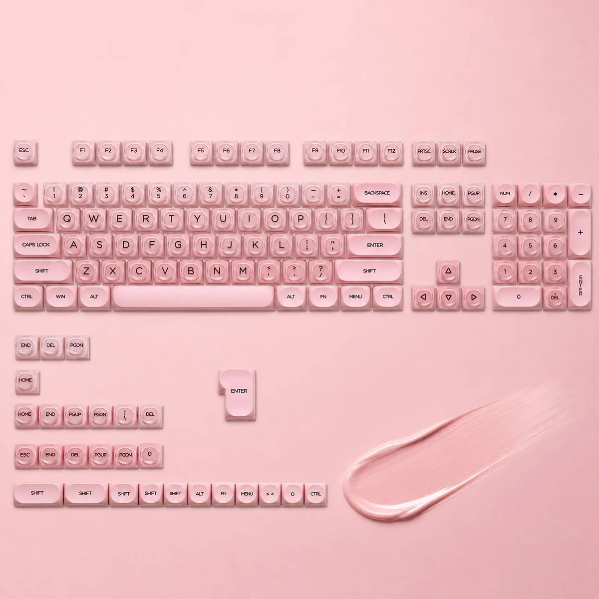  Keyporia 132-Key PBT+PC Jelly Keycaps MOA Profile Pink — product photo