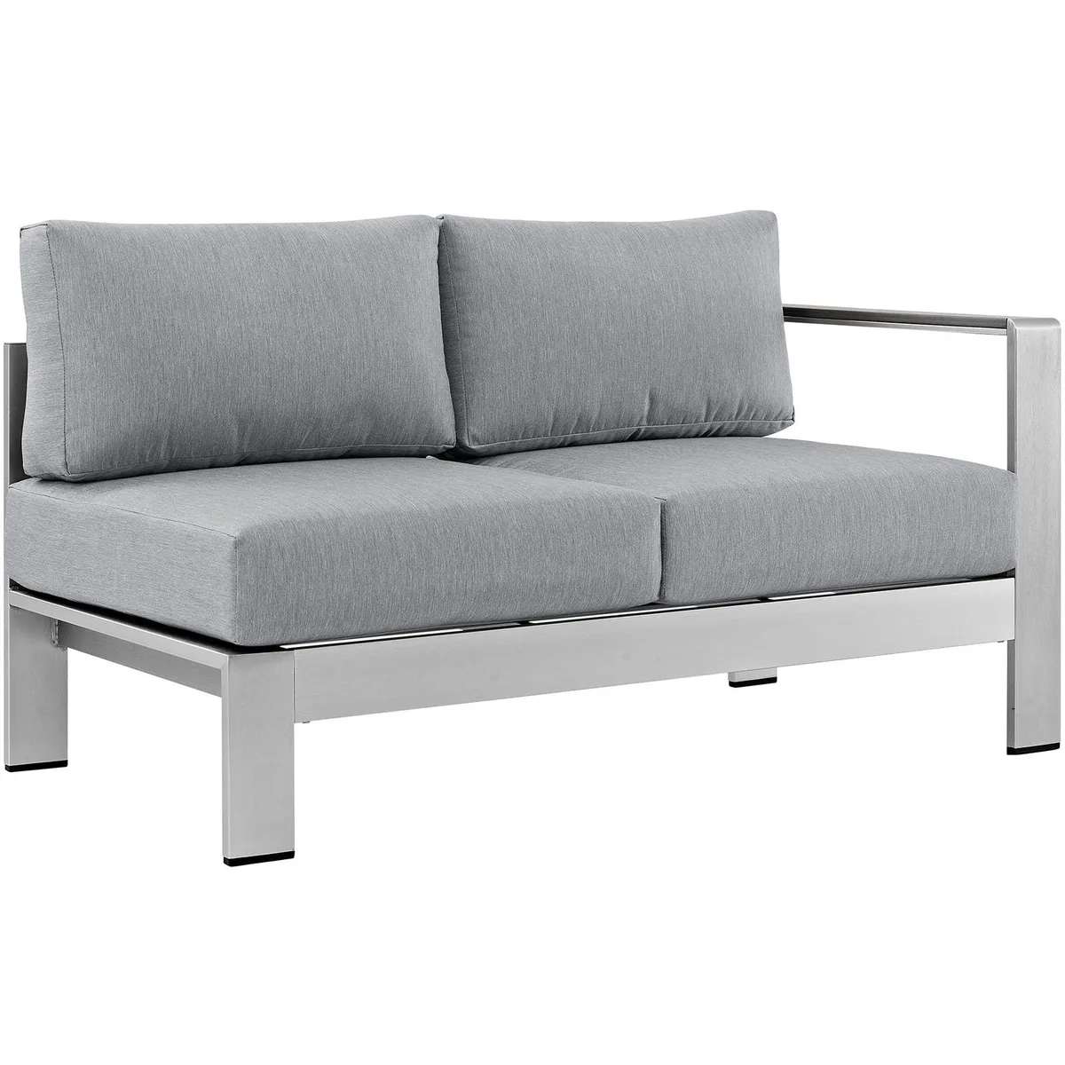 Modway Furniture Modway Furniture Shore Right-Arm Loveseat Silver Gray 27.5"L 53"W 25"H — product photo