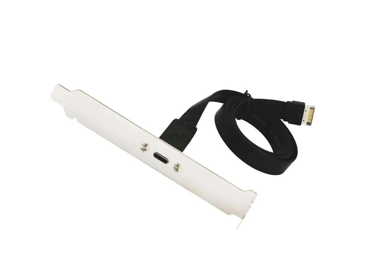USB 3.1 Type C internal extension cable with front panel bracket, 50cm