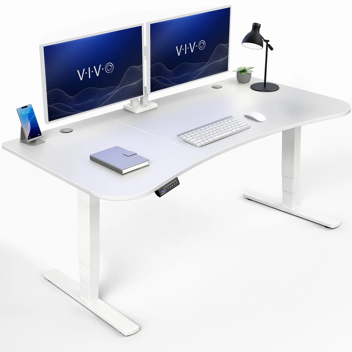 VIVO VIVO White 63 x 32 Electric Height Adjustable Desk — product photo