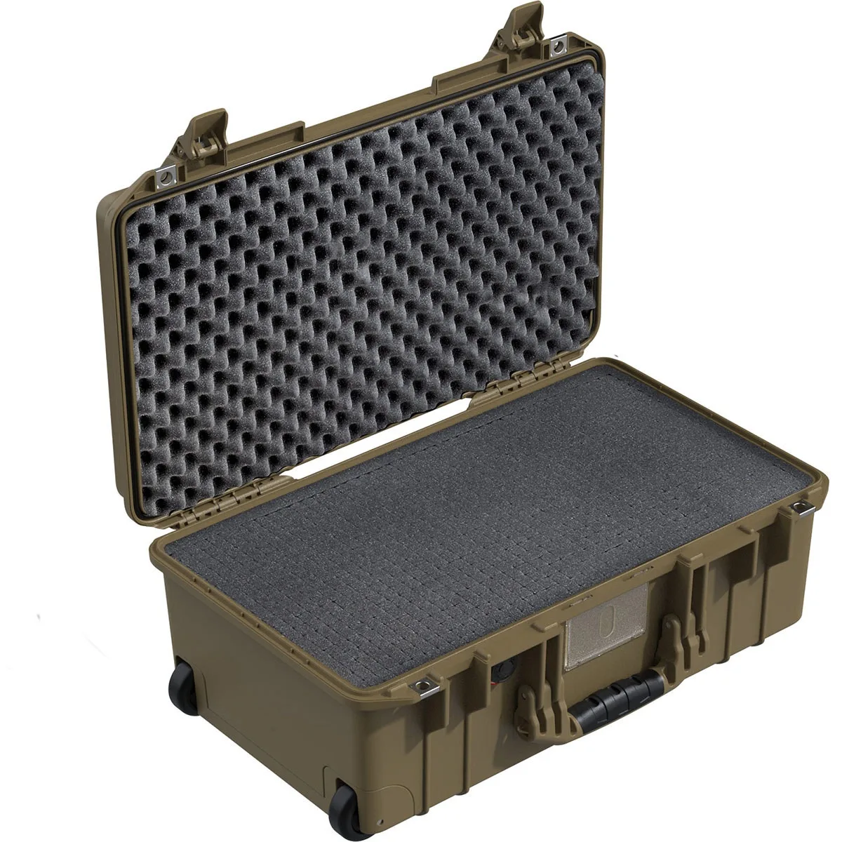 Pelican Products, Inc. Pelican 1535 Air Wheeled Waterproof Carry-On Hard Case with Foam Insert, OCP Tan camera accessory — product photo