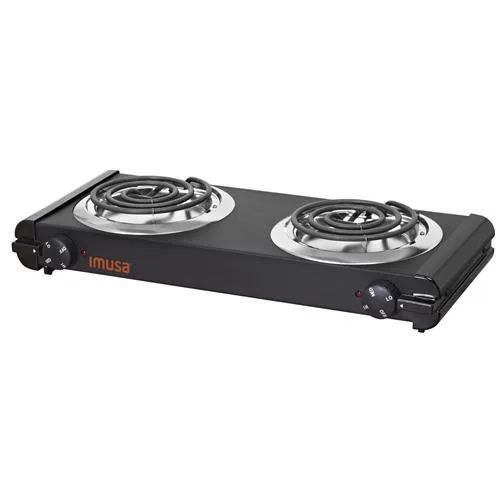 IMUSA IMUSA GAU-80306 Black Electric Double Burner 1100W — product photo