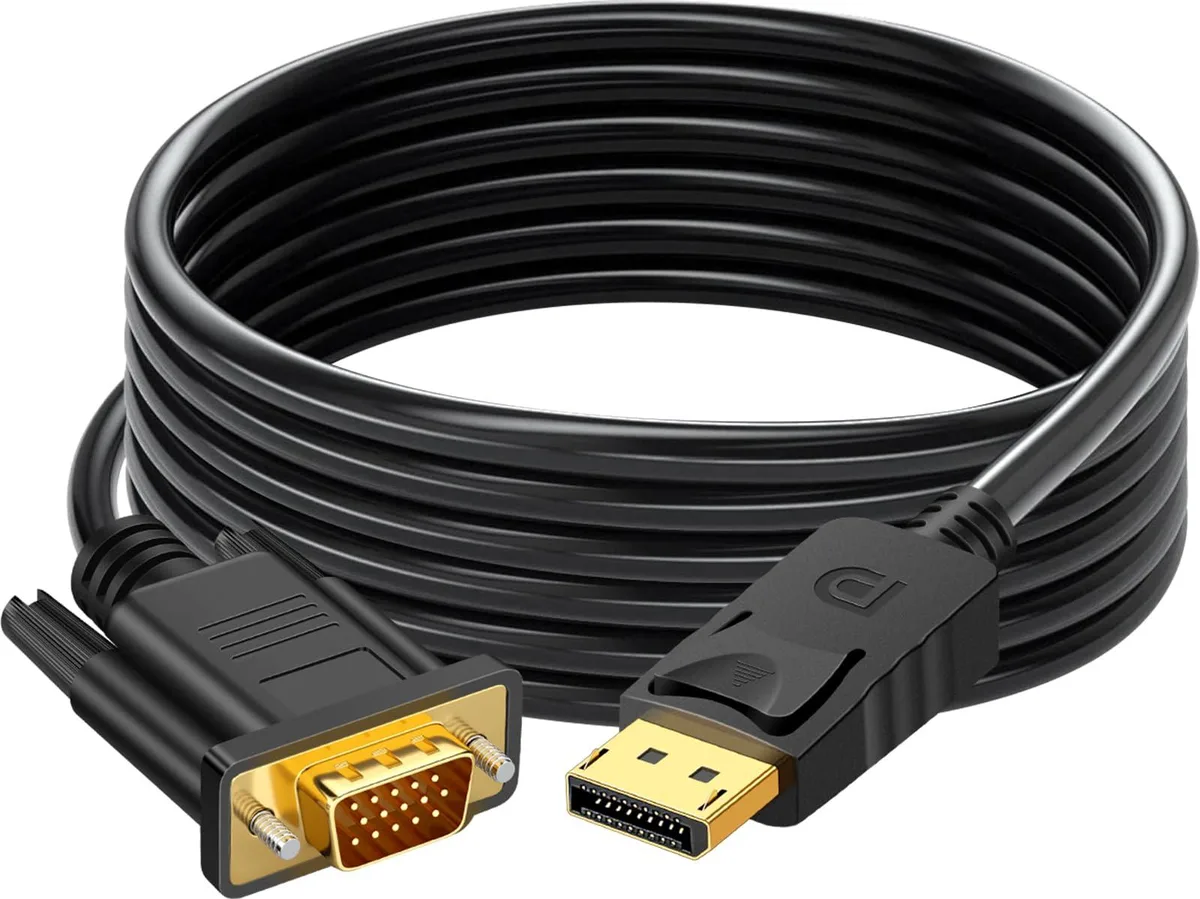 BUCIER BUCIER DisplayPort to VGA Cable 6 Feet Male-to-Male 1080P 60Hz — product photo