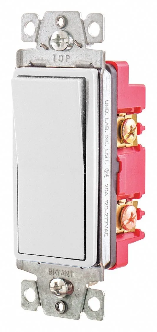 Bryant Bryant 9904W 20A 4-Way Rocker Switch White — product photo