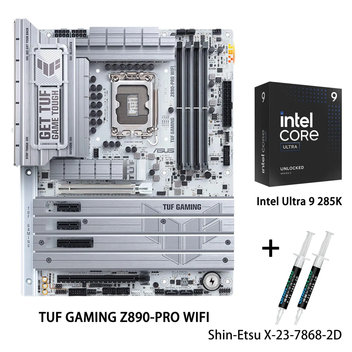 ASUS ASUS TUF Gaming Z890-PRO WiFi Motherboard &amp; Intel Core Ultra 9 285K CPU Combo — product photo