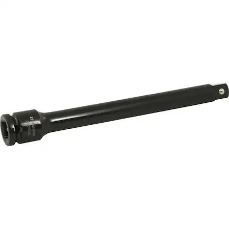 Black 3/8-inch drive extension bar six inches long with phosphate finish