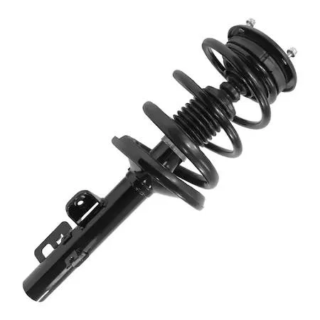 Unity 13082 front right complete strut assembly, silver metal coil spring and housing