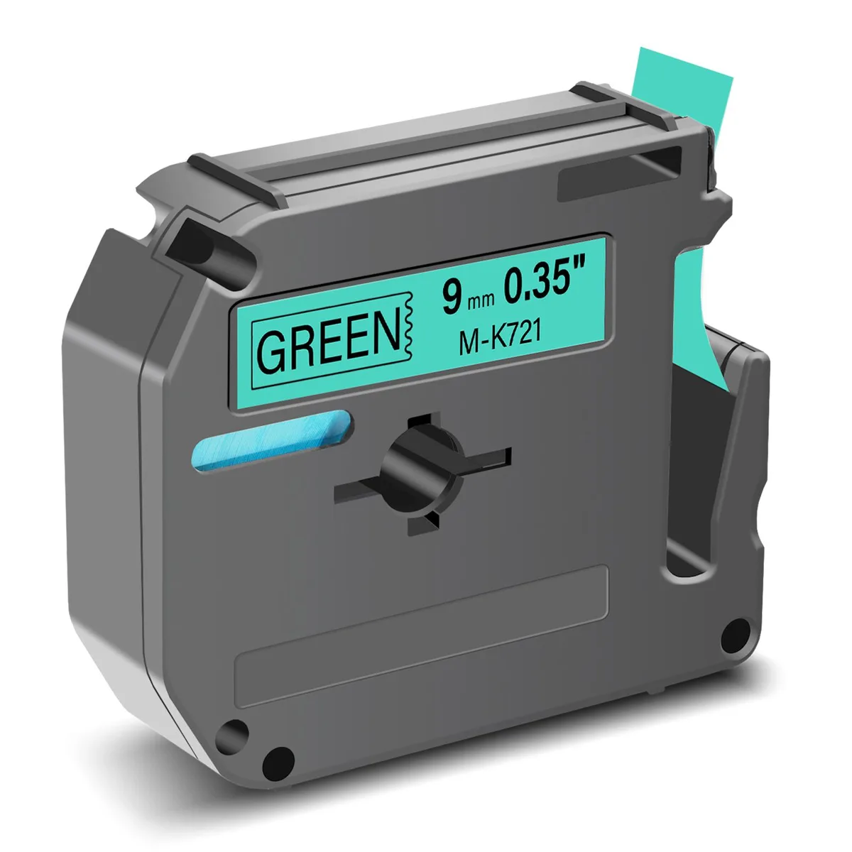 GREENCYCLE GREENCYCLE MK-721 Label Tape 9mm Black on Green — product photo