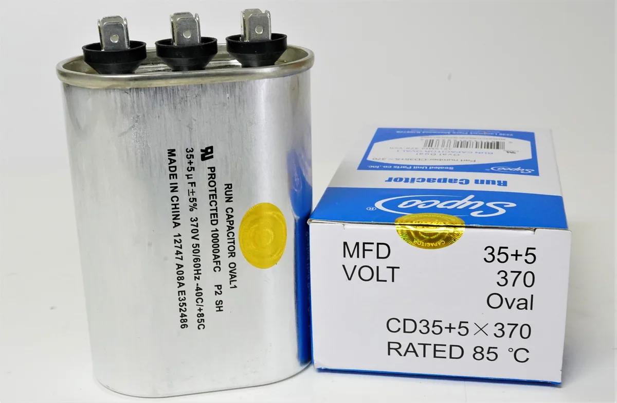 SUPCO SUPCO CD35 HVAC control dual run capacitor 35 + 5 MFD 370 V — product photo