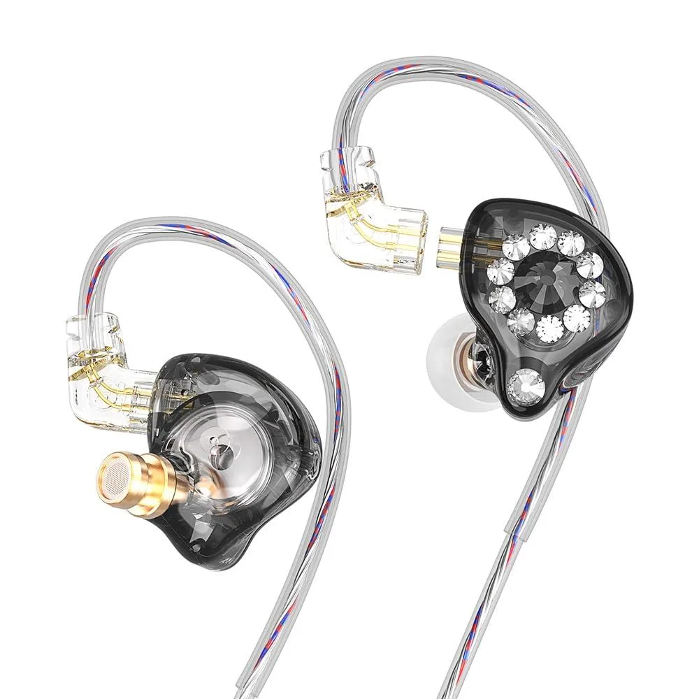 LORDWORLD LORDWORLD AK6 SPARK 11mm 0.75mm Detachable IEM Headphones Black — product photo