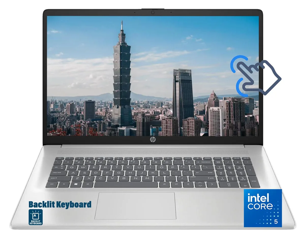 HP HP 17.3" Touchscreen Laptop Core 5 120U 32GB 2TB Silver — product photo
