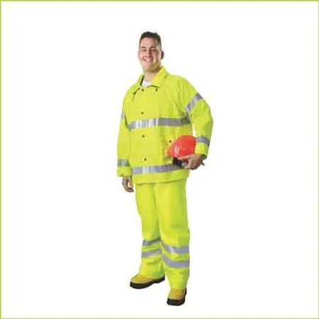 Zoro Select Zoro Select 9665 4X-5X Rain Suit Class 3 Hi-Vis Yellow/Green — product photo