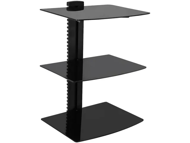 Megamounts Megamounts DVD313-BNDLPC17 3 Shelf Tempered Glass TV Mount — product photo