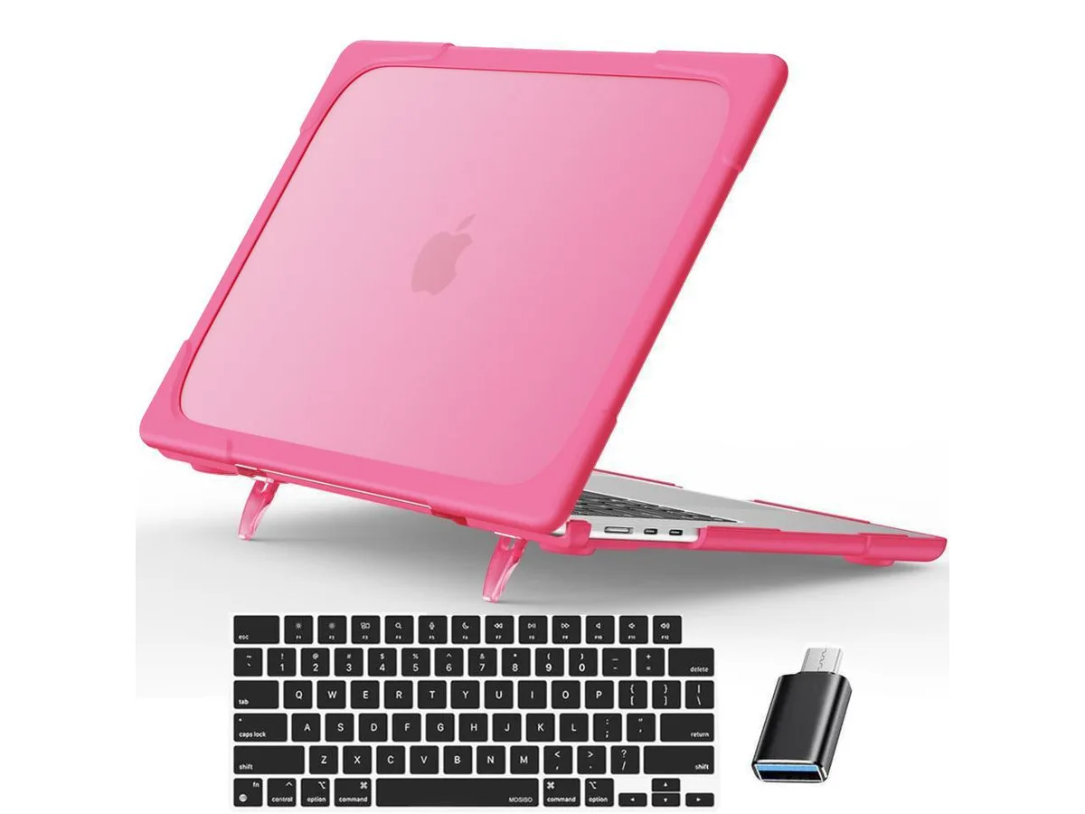 Werleo Werleo MacBook Air 15 inch 2023 A2941 Hard Case Rose Red with Kickstand Keyboard Cover USB 3.0 Adapter — product photo