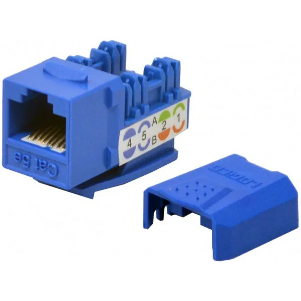 Logico Logico KJ5213 CAT5E Blue Keystone Jack 110 Punchdown 50 Pack — product photo