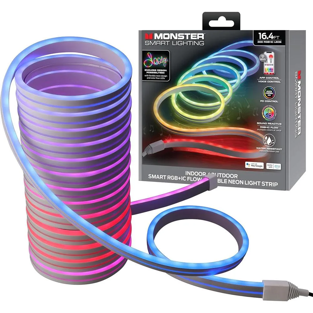 Monster Monster MOW71005ICM 16.4 ft RGB+IC outdoor smart light strip — product photo